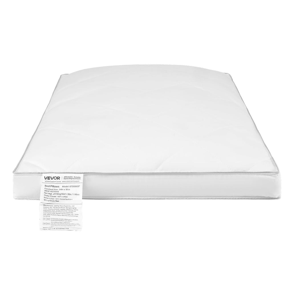 Queen Size White Set of 2 Bed Pillows M688
