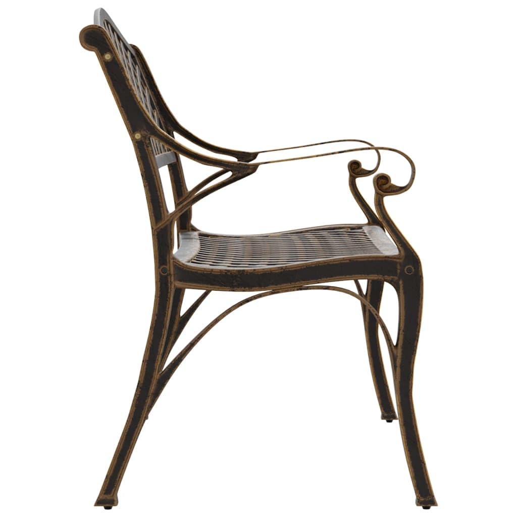 Cast Iron Metal Garden Bench with Antique Bronze Finish R68000