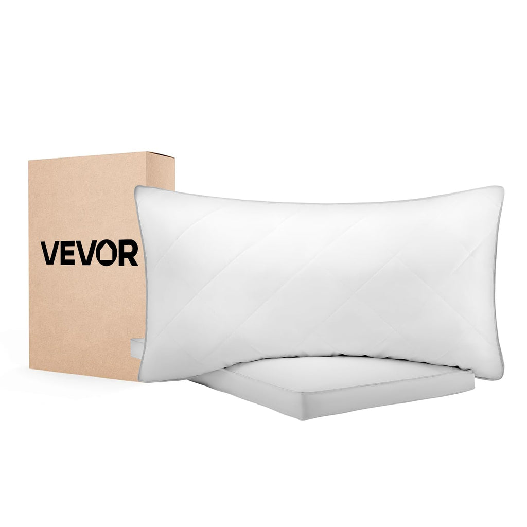 Queen Size White Set of 2 Bed Pillows M688