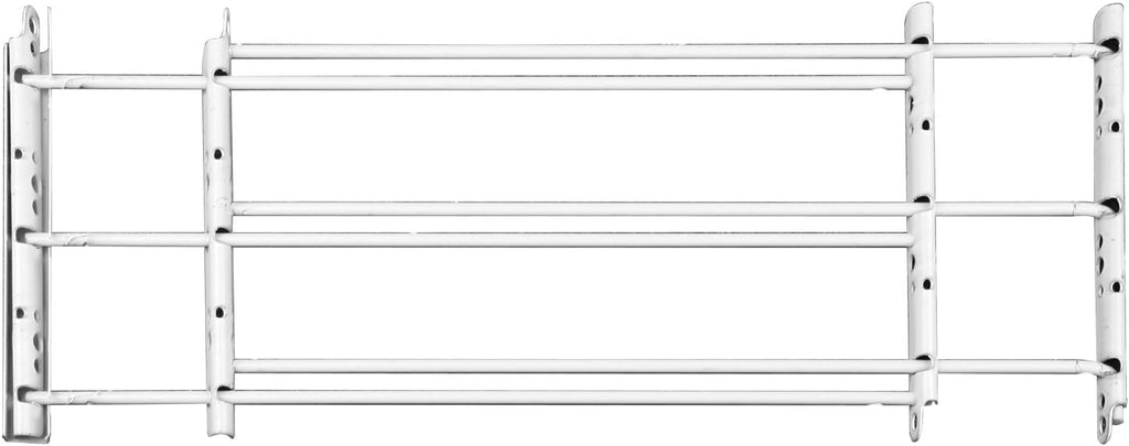 White 3-Bars Adjustable Width Window Safety Guard Q427
