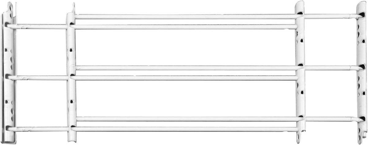 White 3-Bars Adjustable Width Window Safety Guard Q427