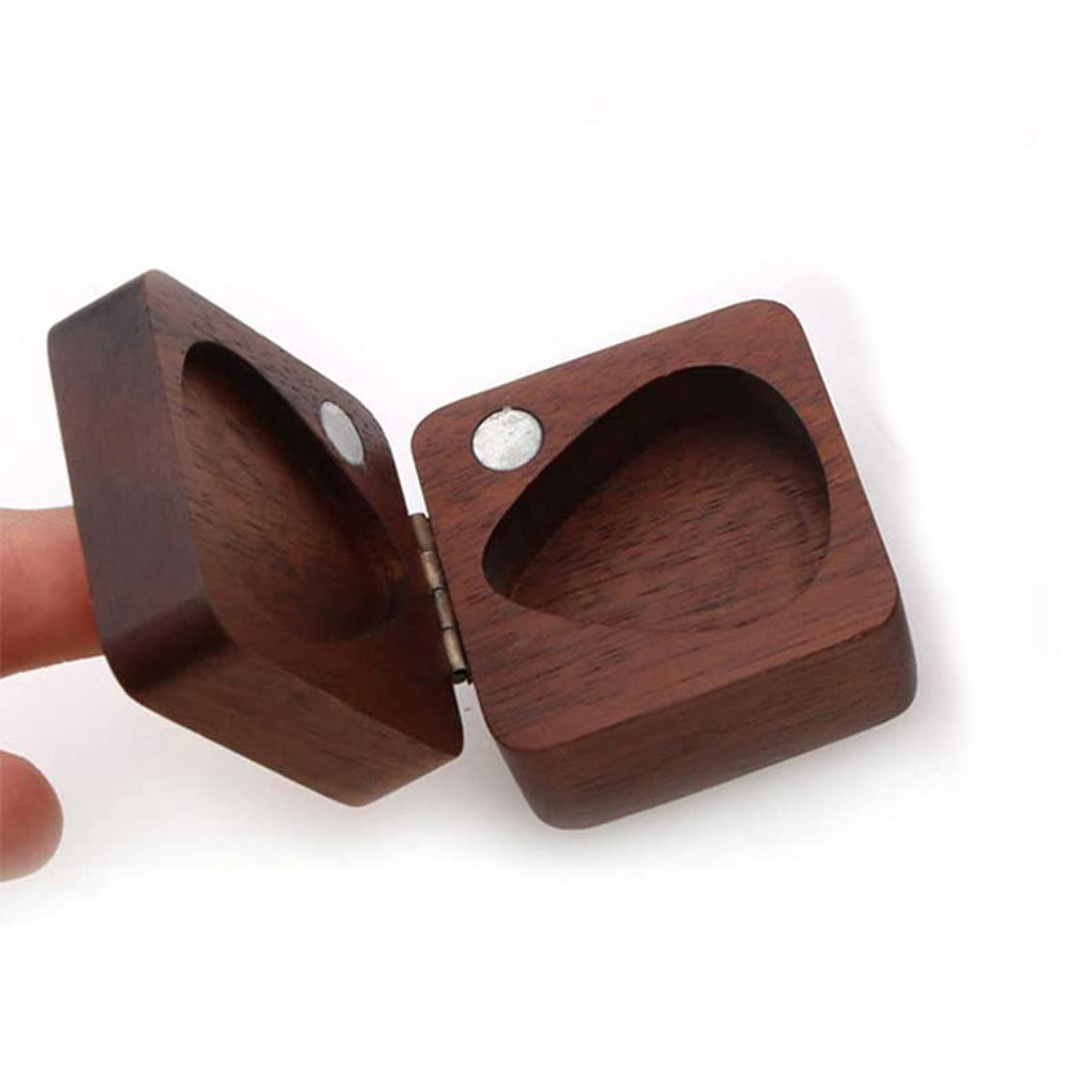Wooden Guitar Pick Case Holder D568