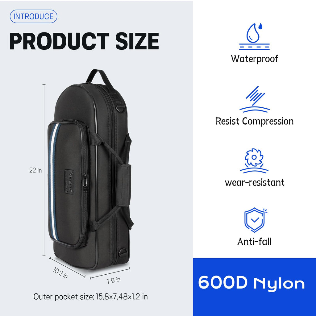Lightweight Trumpet Case Soft Gig Bag Backpack I4821