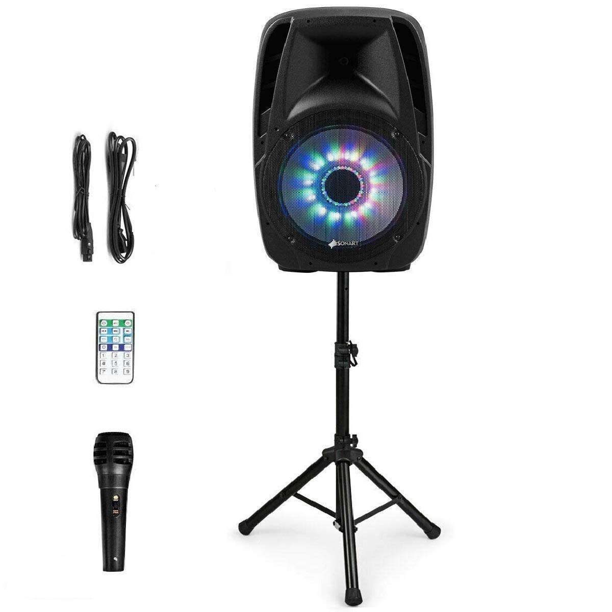 15" 1500W 2-Way Portable PA Speaker System I7132