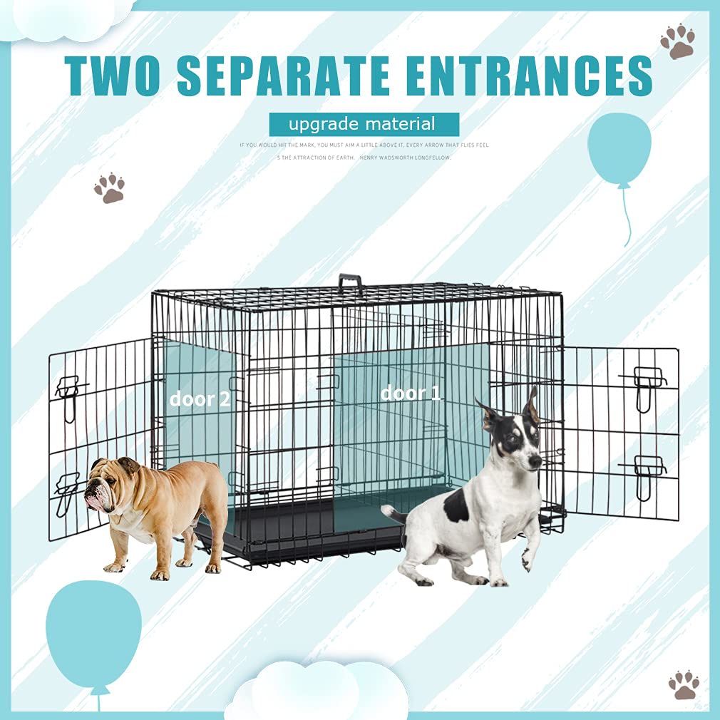 Black Metal Dog Crate T4286