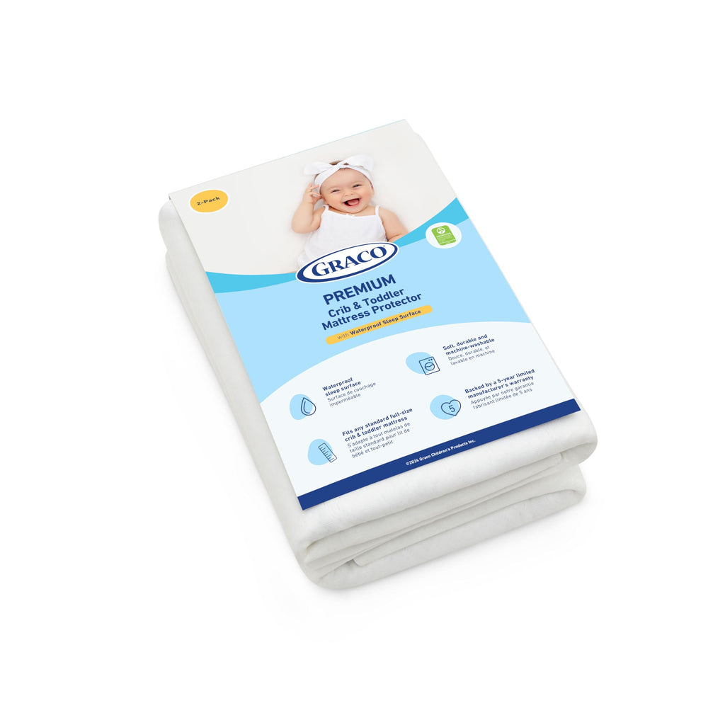Waterproof Crib and Toddler Mattress Protector, 2 Pack Y6905