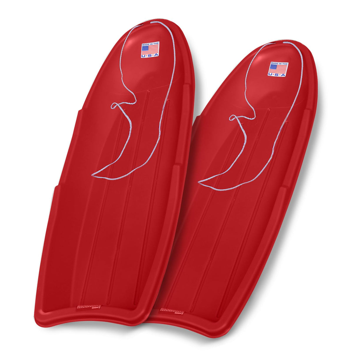 Red 48 Inch Plastic Toboggan Snow Sled Z2391