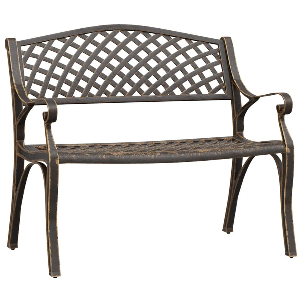 Cast Iron Metal Garden Bench with Antique Bronze Finish R68000