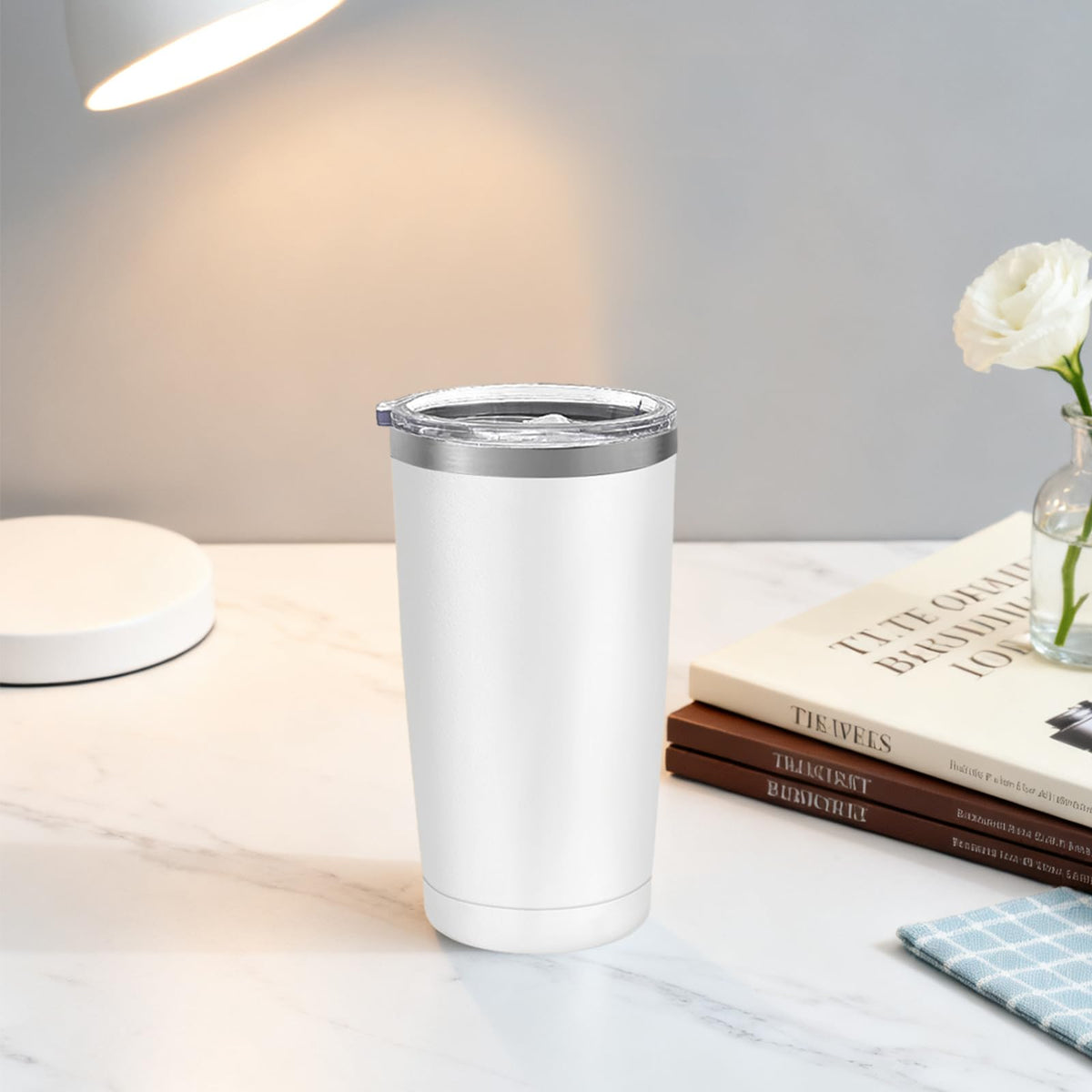 16 Pack Stainless Steel Insulated Tumbler 20oz White G7762