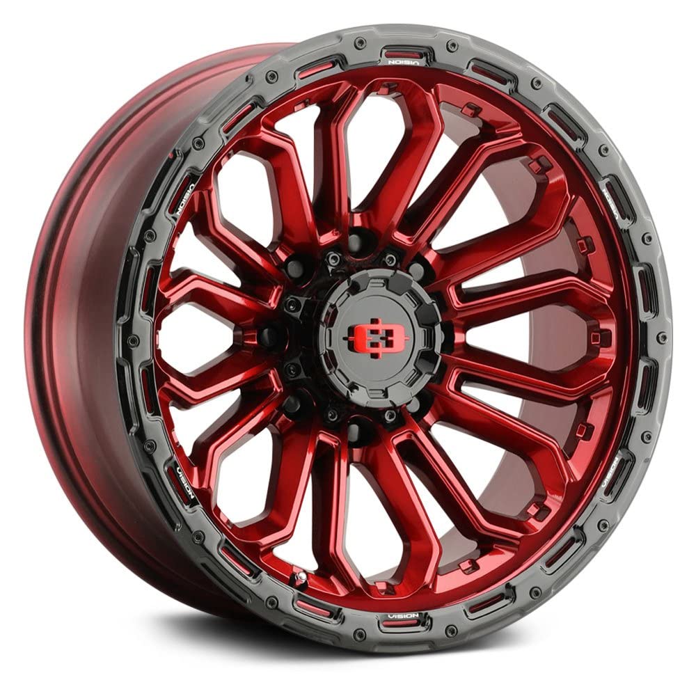 20x10 8x6.5" -25mm Red Wheel Rim N194585