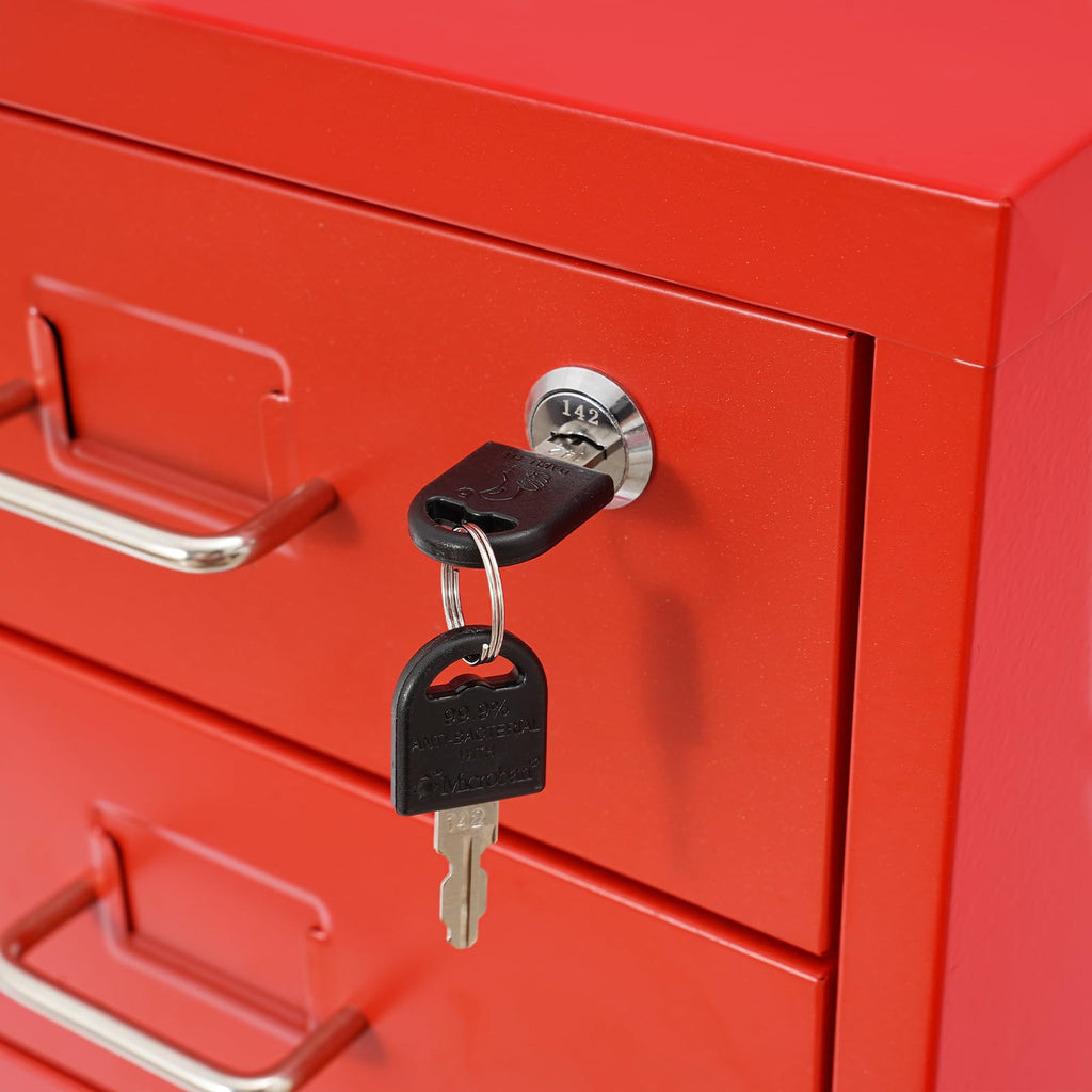 6 Drawer Metal Rolling File Cabinet with Lock J738