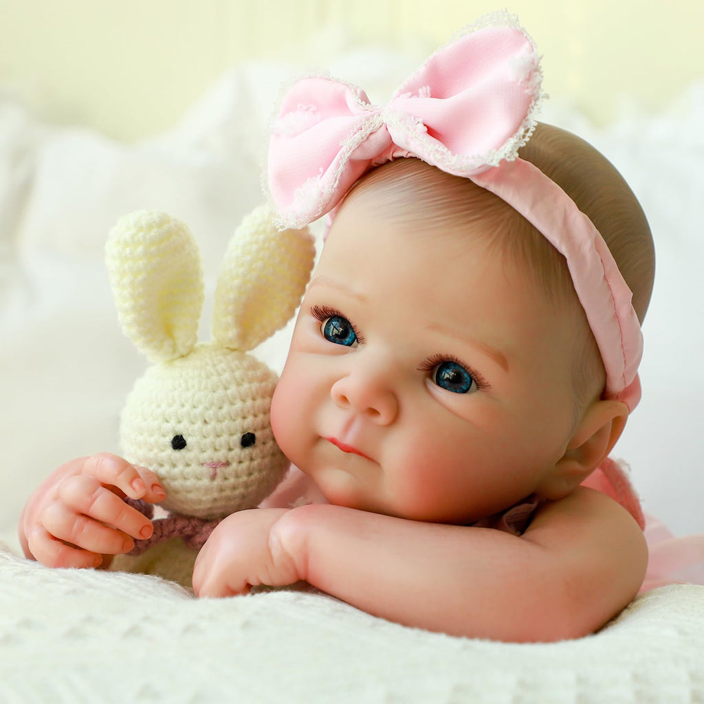 20 Inch Realistic Lifelike Newborn Baby Doll Girl with Vinyl Body X1799