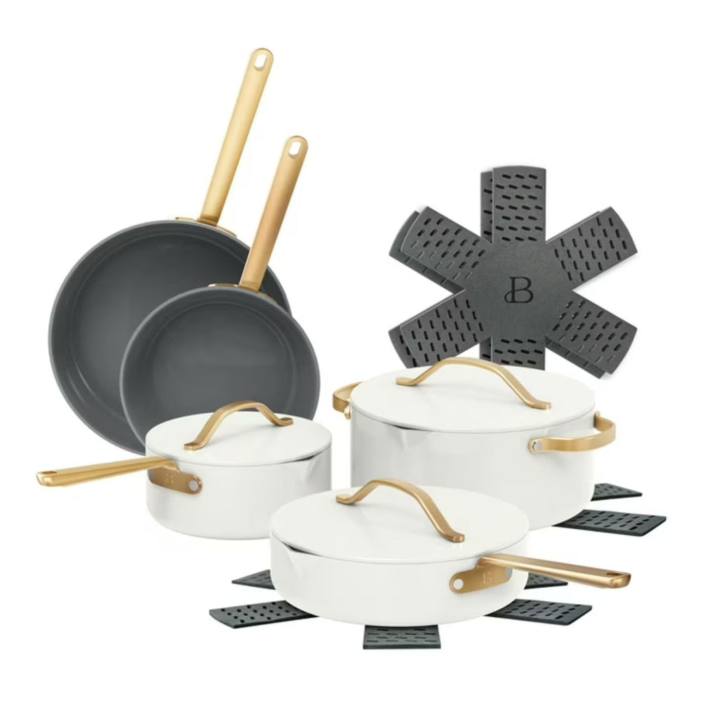 12 Pc Ceramic Non-Stick Cookware Set with Lids C38792