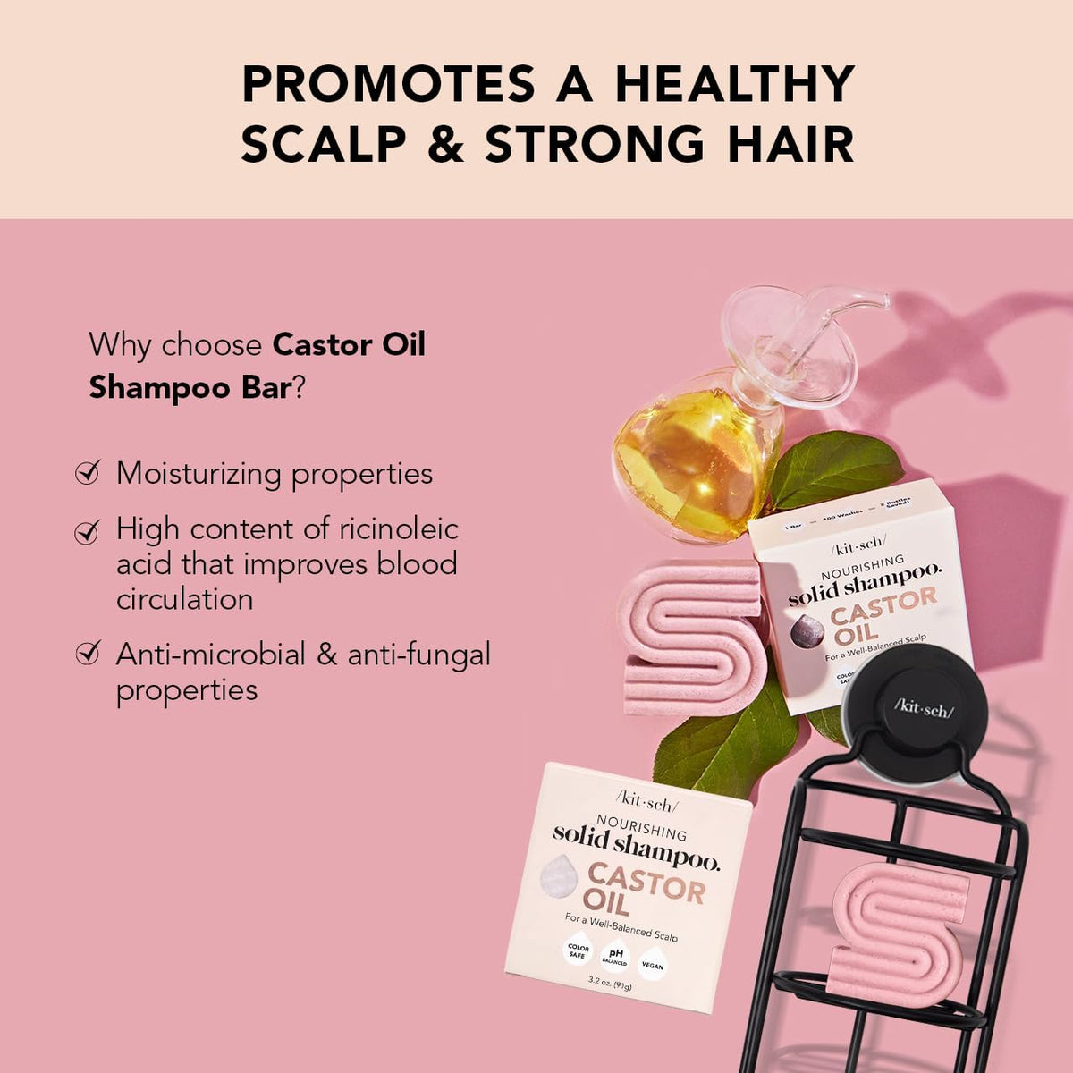 Castor Oil Shampoo + Coconut Oil Conditioner and Shower Filter Bundle C71591