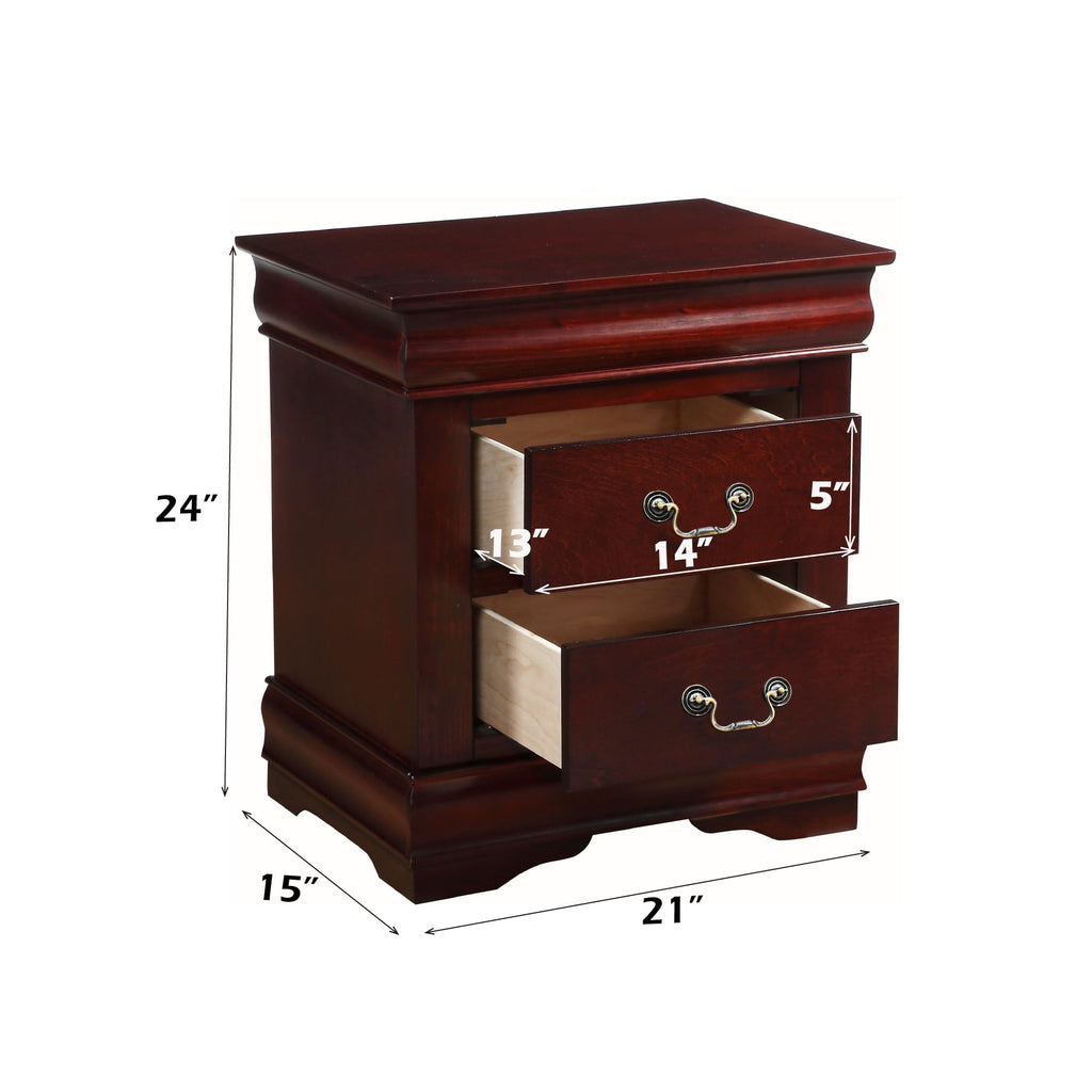2-Drawer Wood Nightstand O92100