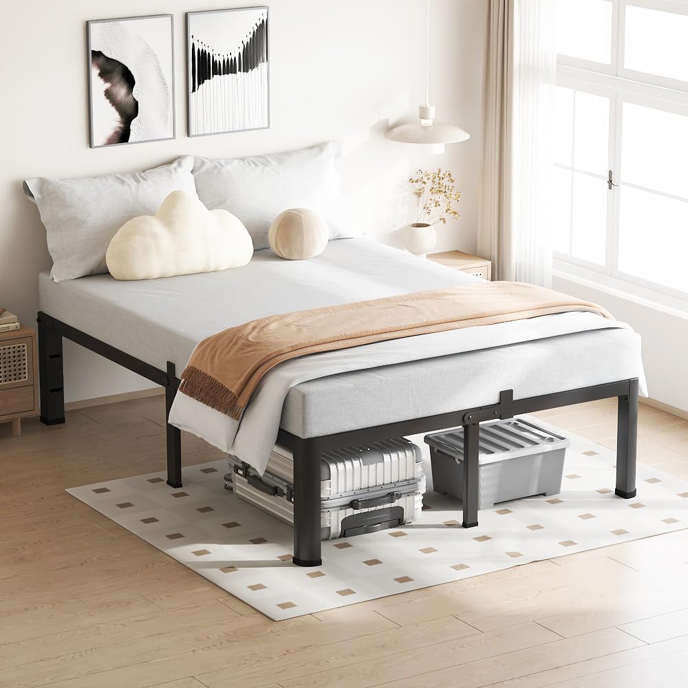 18 Inch Queen Bed Frame with Round Corners Z453