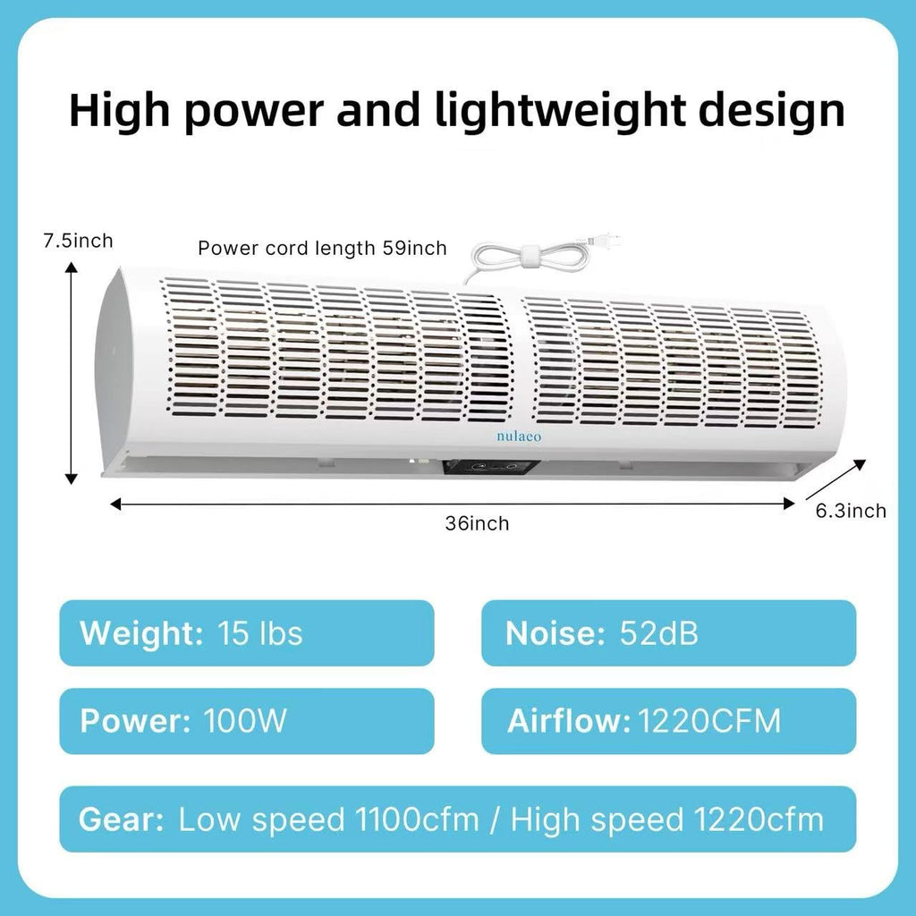 36'' 2-Speed Wall-Mounted Air Curtain I977