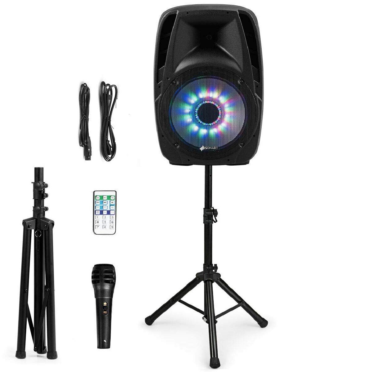 15" 1500W 2-Way Portable PA Speaker System I7132