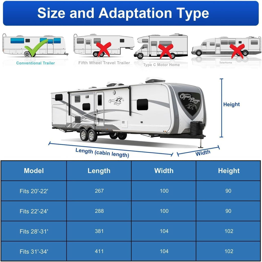 Heavy Duty Waterproof RV Cover T230