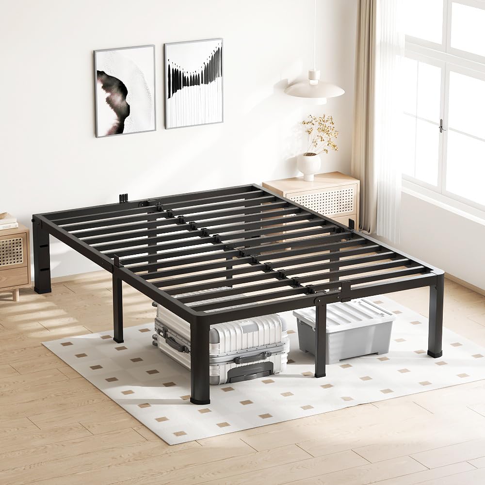 18 Inch Queen Bed Frame with Round Corners Z453