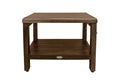 24" Teak Shower Bench with Shelf U54418