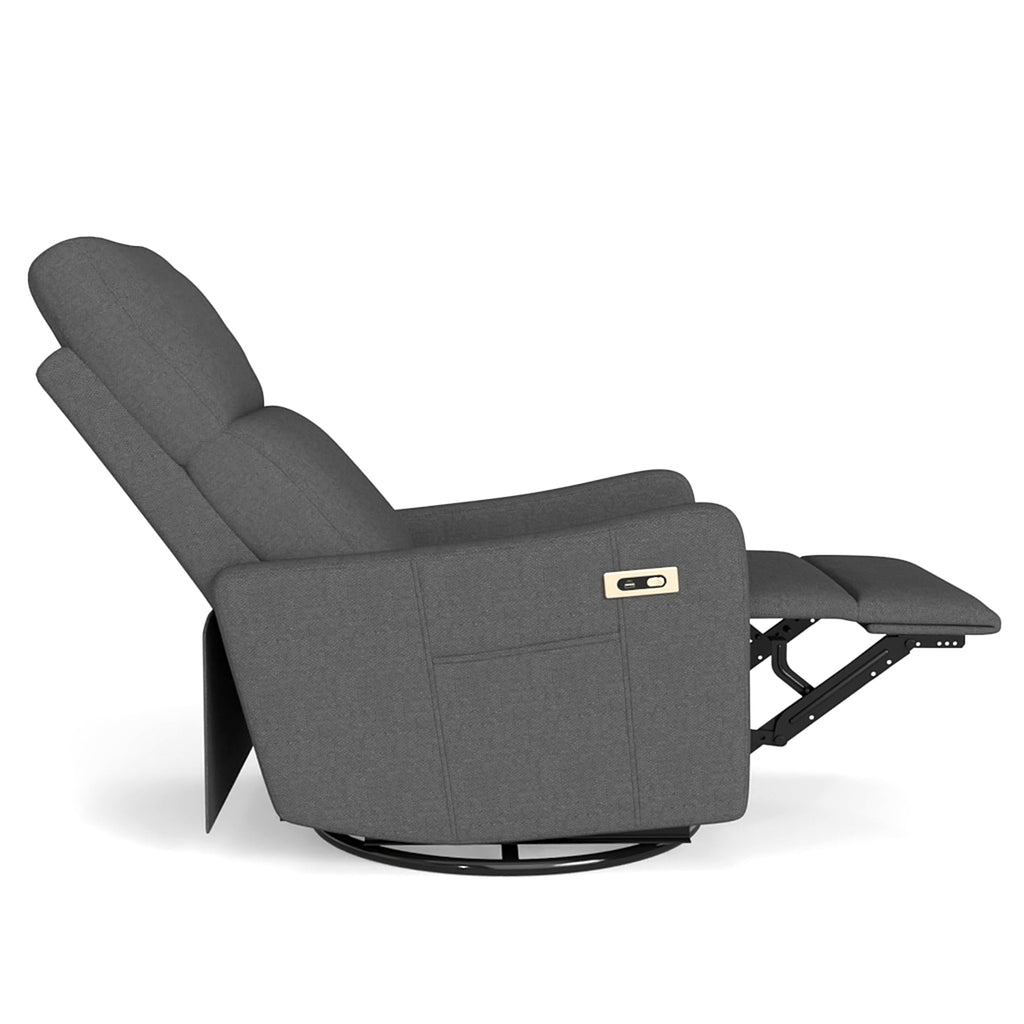 Dark Gray Swivel Rocker Recliner Chair W672