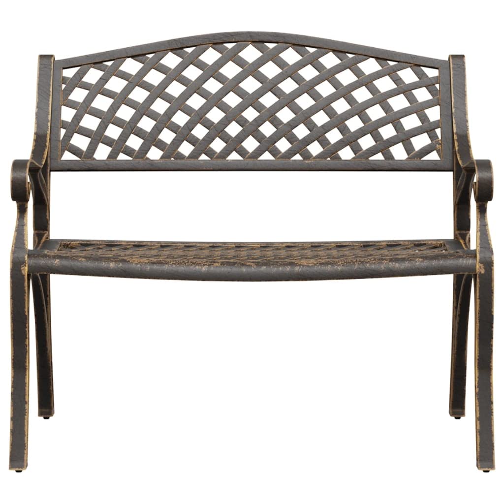 Cast Iron Metal Garden Bench with Antique Bronze Finish R68000