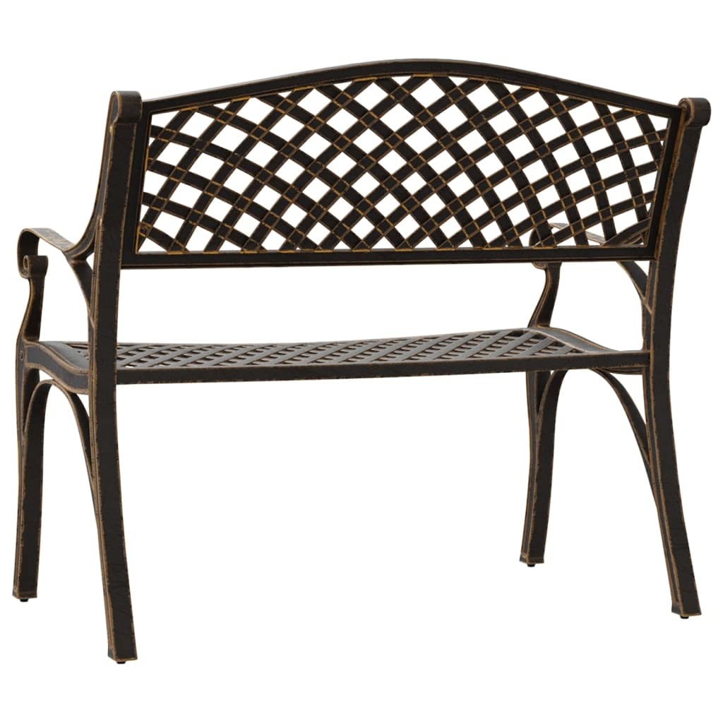 Cast Iron Metal Garden Bench with Antique Bronze Finish R68000