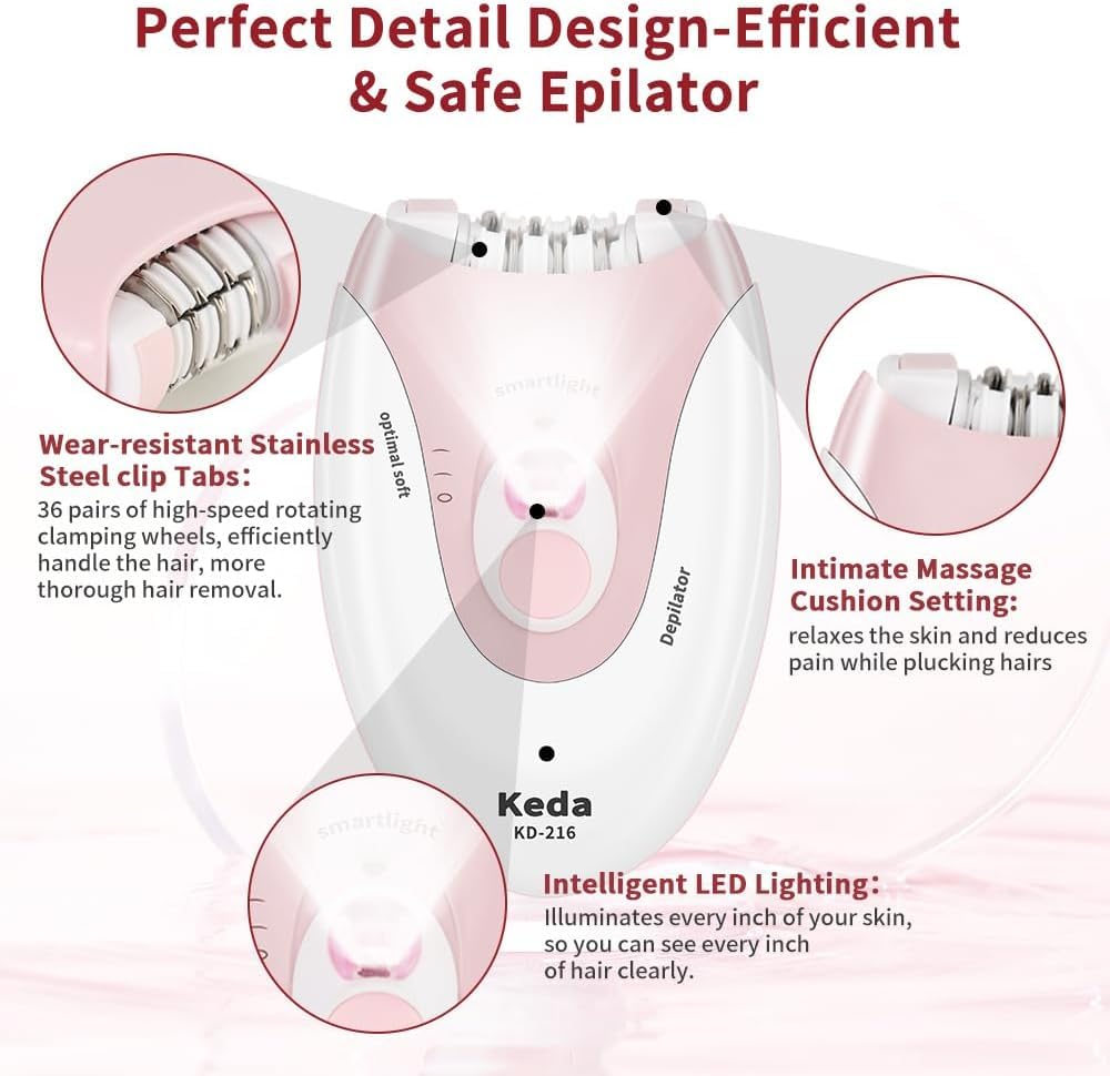 Epilator for Women with LED Light L5361