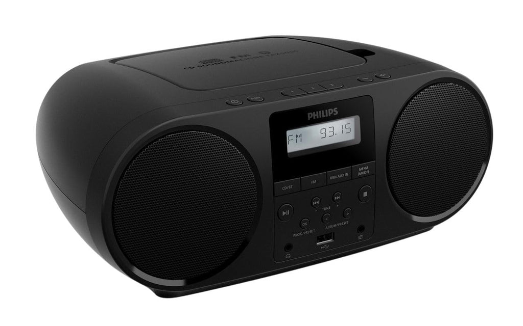 Portable CD Player Boombox with Bluetooth FM Radio USB Aux Input C82156
