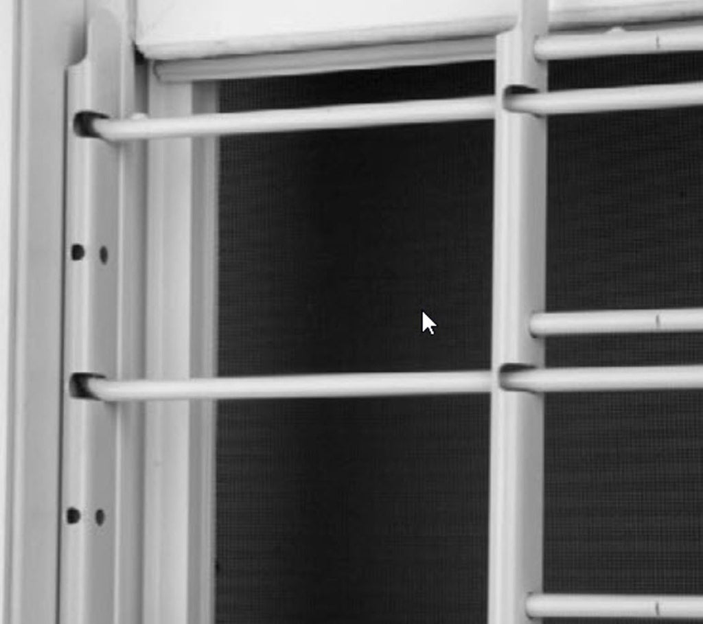 White 3-Bars Adjustable Width Window Safety Guard Q427