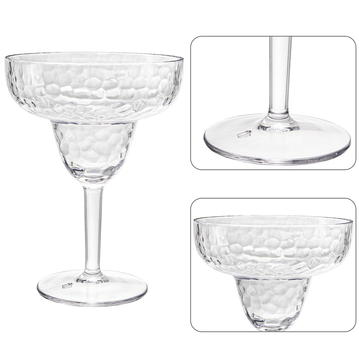 6 Pack 13 OZ Acrylic Stemmed Glasses U429