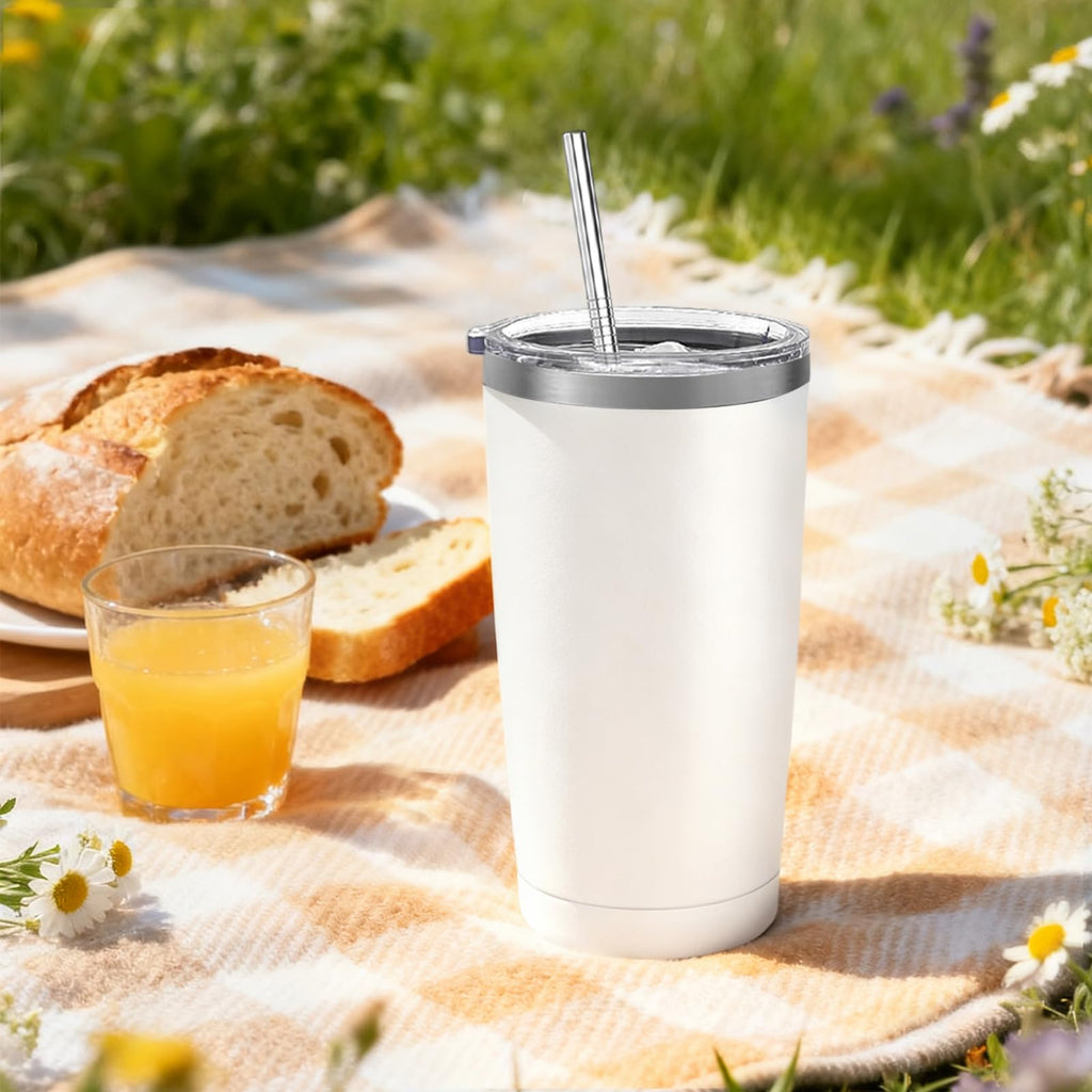 16 Pack Stainless Steel Insulated Tumbler 20oz White G7762