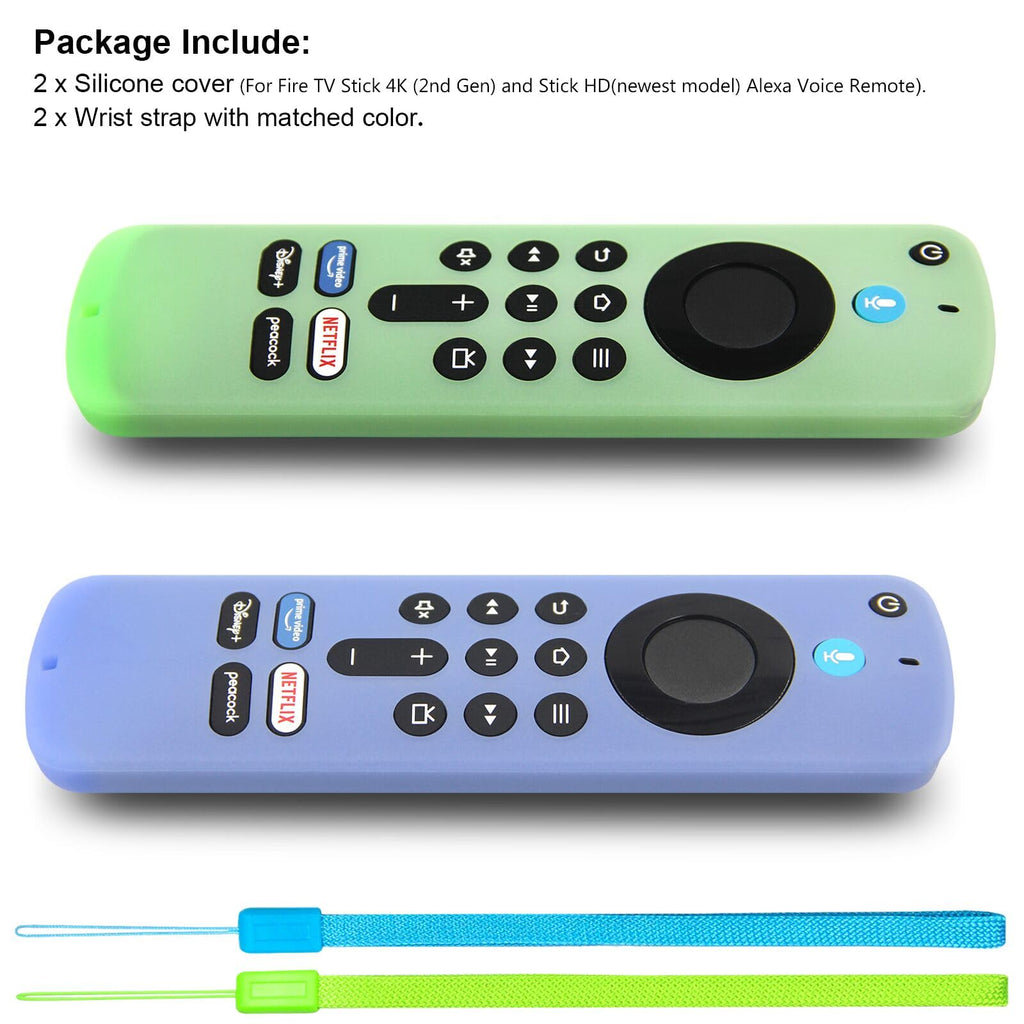 Remote Cover Case 2pcs Silicone Sleeve with Wrist Strap D60891