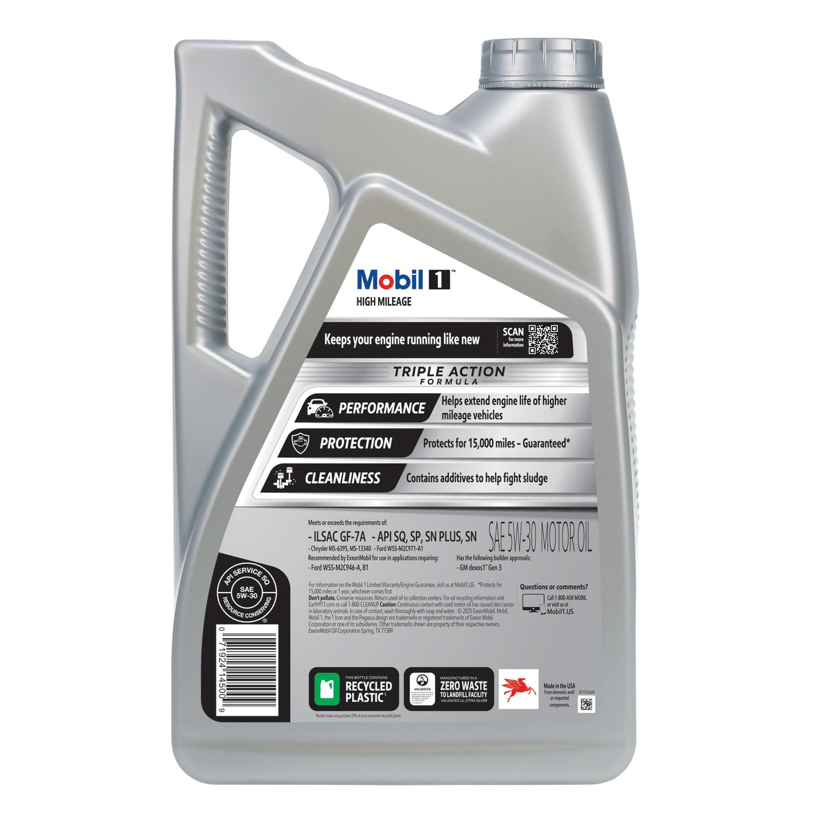High Mileage Full Synthetic 5W-30 Motor Oil 5 Quart W607426