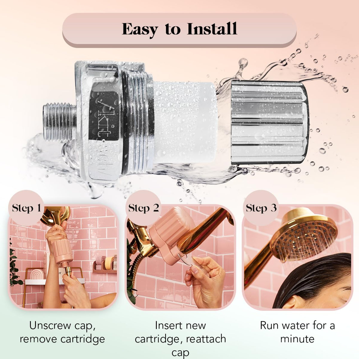 Castor Oil Shampoo + Coconut Oil Conditioner and Shower Filter Bundle C71591