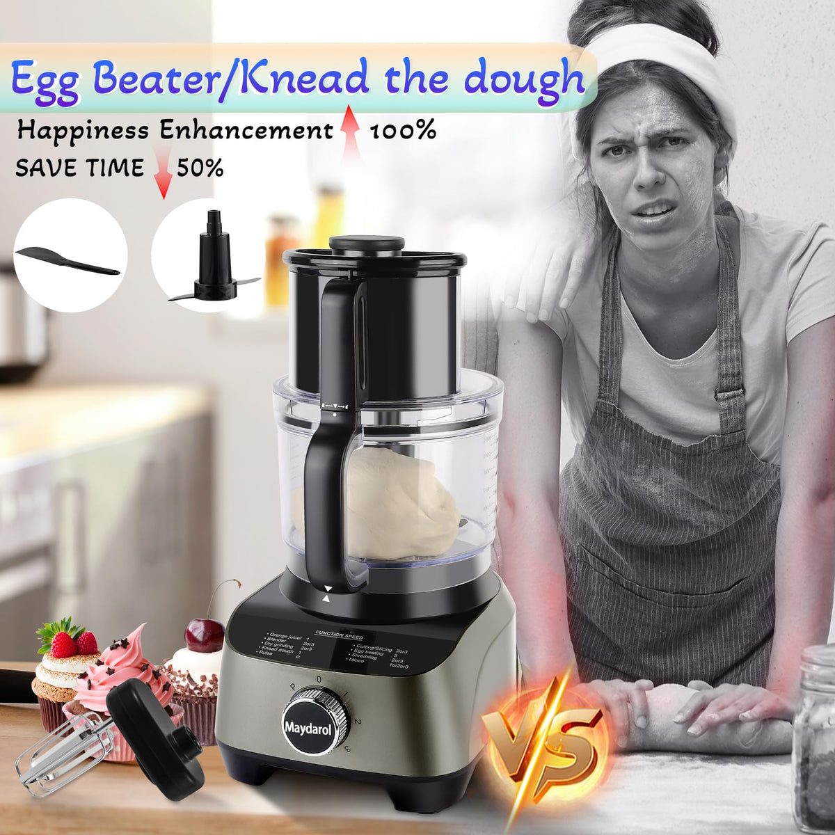 14 Cup 11-in-1 Food Processor and Blender Combo W5527