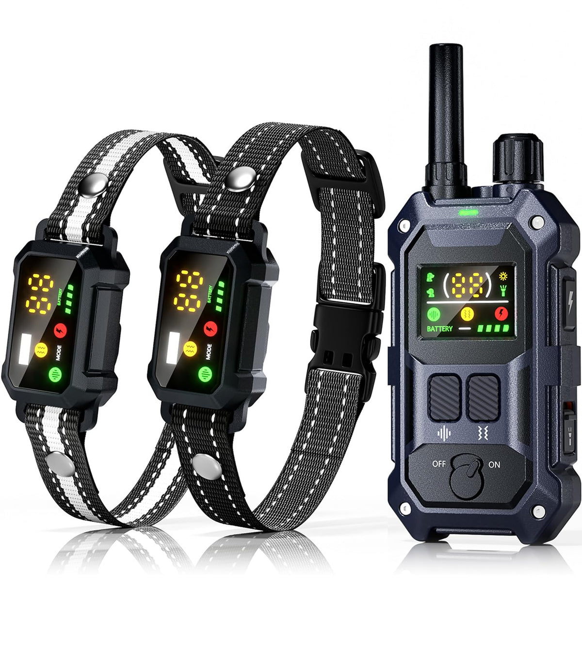 2 Dogs Dog Training Collar with Remote, 4 Training Modes, IP67 Waterproof O993