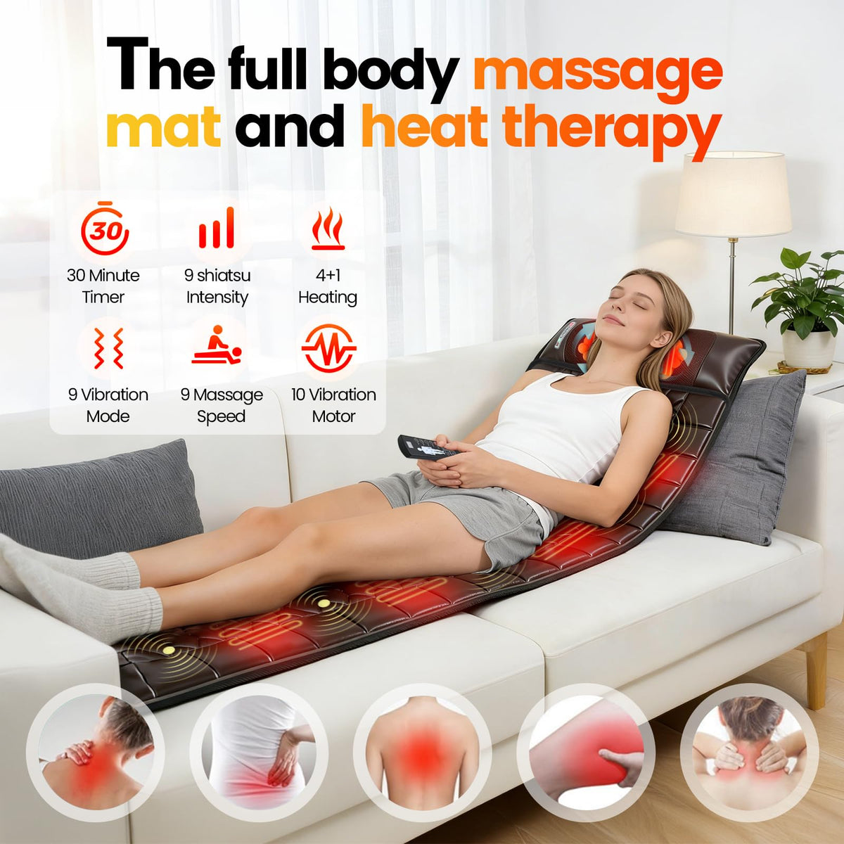 Full Body Massage Mat with Heat G189