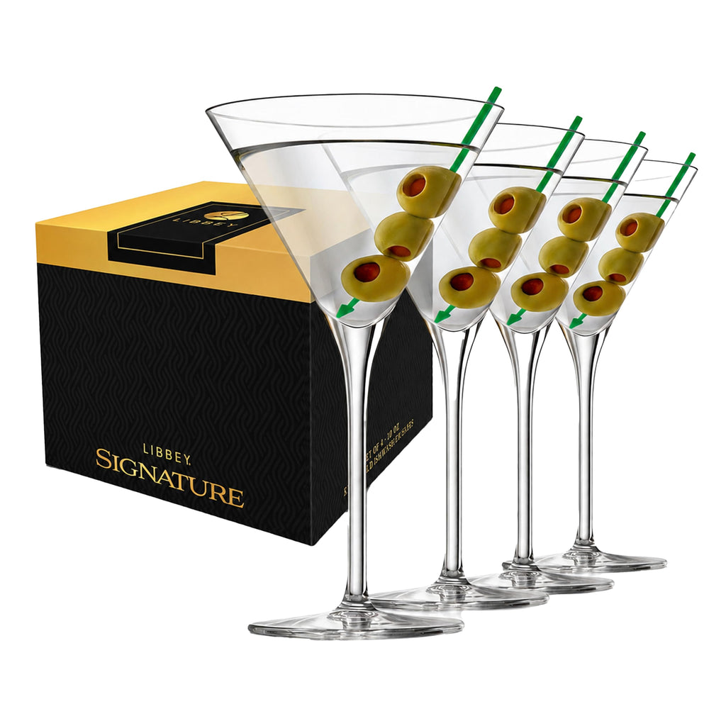 Clear 10 oz Stemmed Martini Glasses Set of 4 G487221