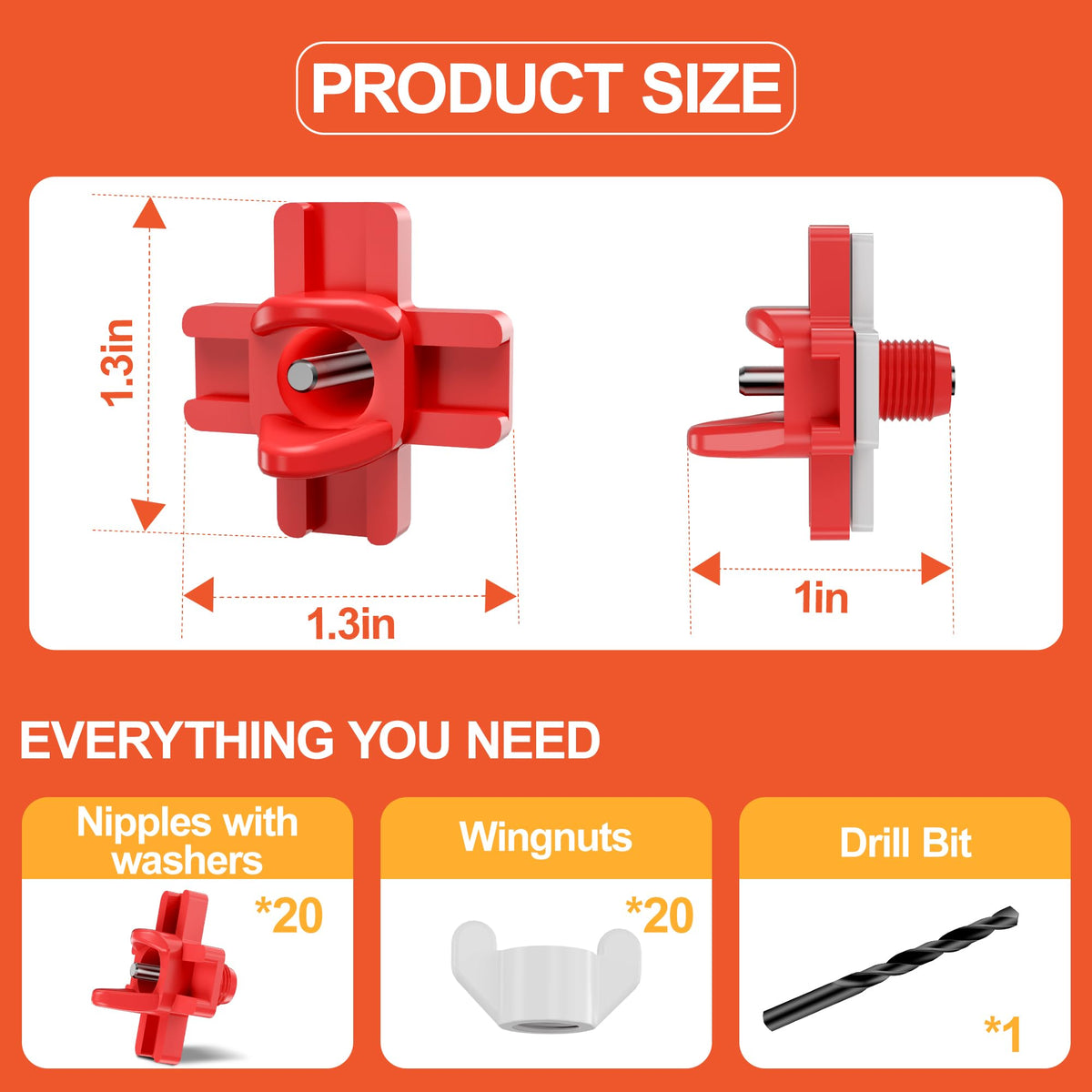 Automatic Chicken Waterer Nipples 20 Pack Z590627
