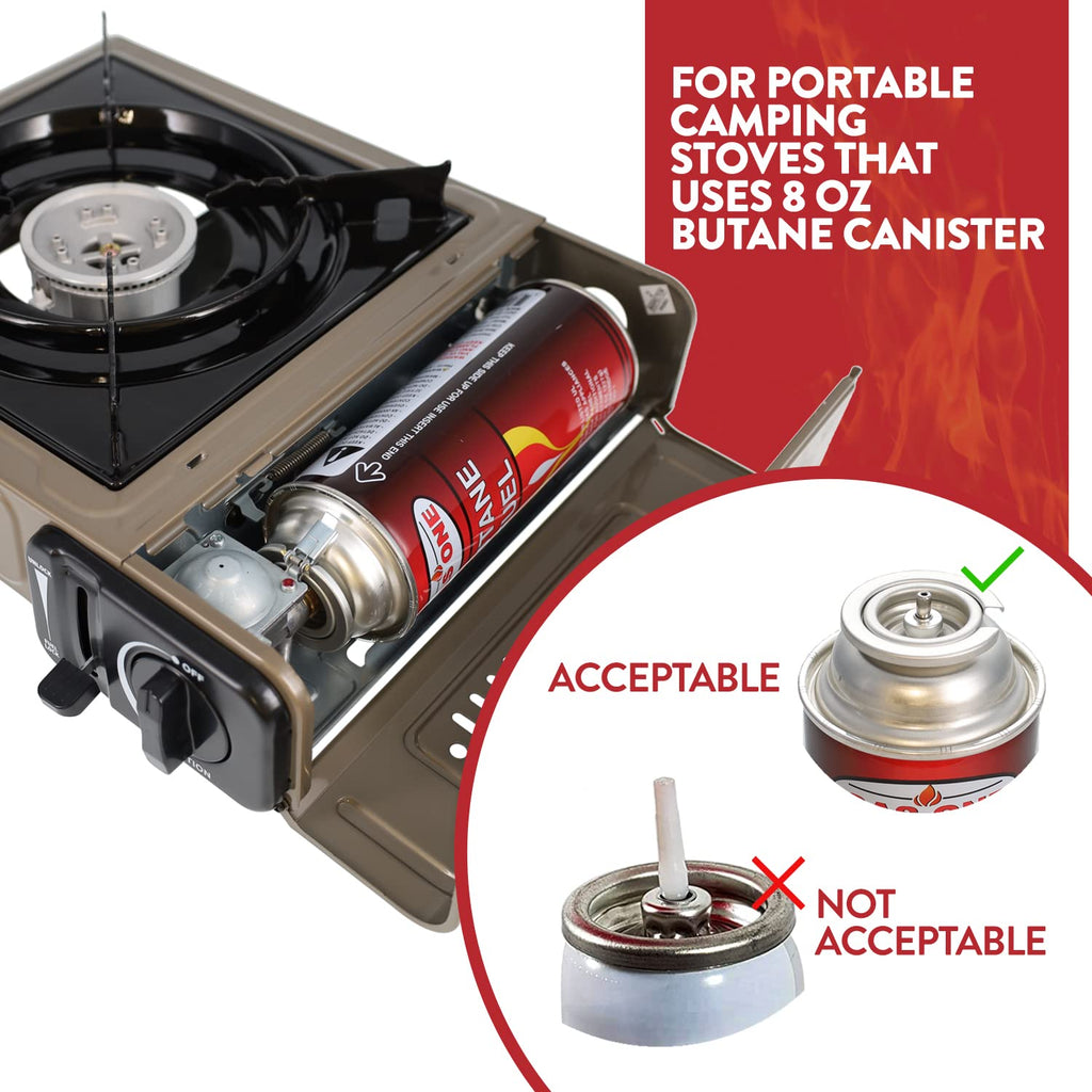 12 Butane Fuel Canisters for Portable Camping Stoves L189