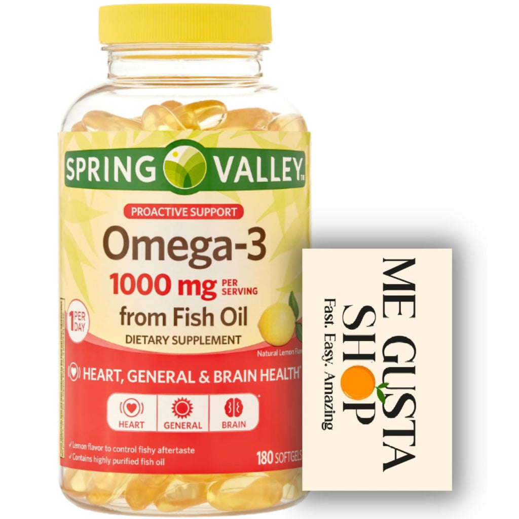 Omega-3 Fish Oil Soft Gels 1000 mg 180 Count W7635