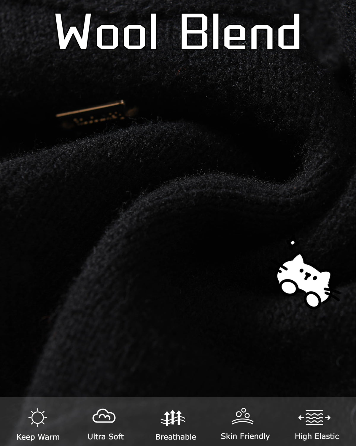 Cat Ear Beanie Wool Knit Hats J9453