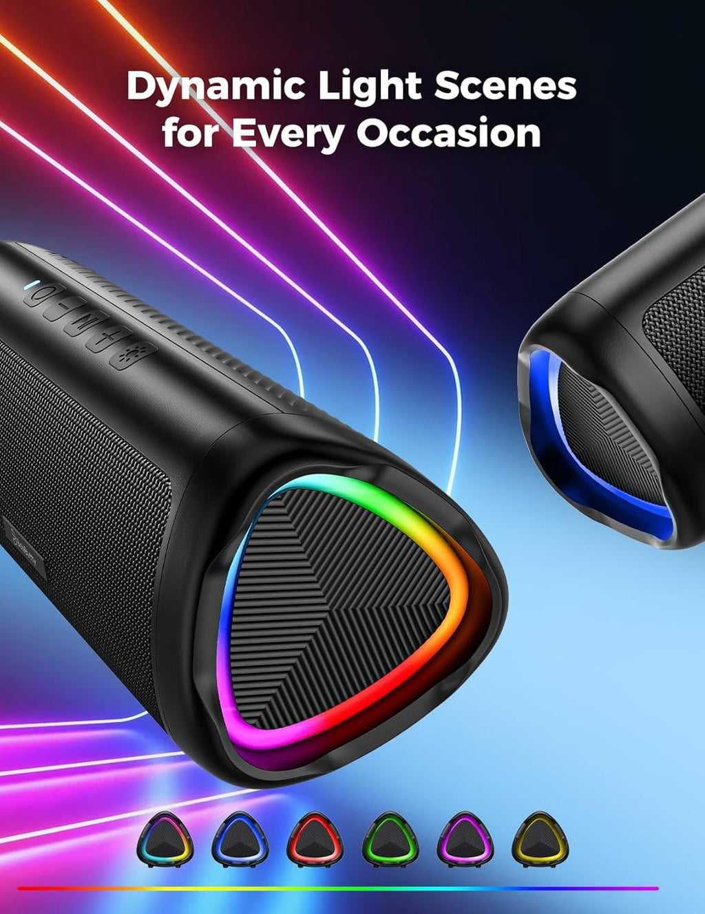 20W Portable Wireless Bluetooth Speaker, IPX5 Waterproof, Black F962247
