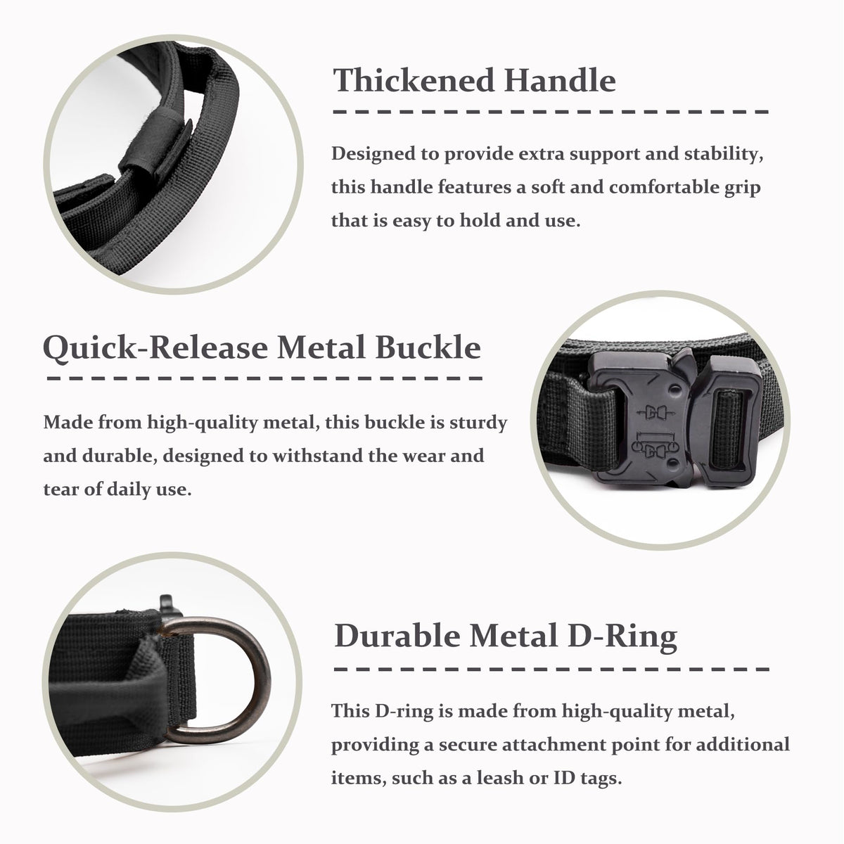 Adjustable Nylon Tactical Dog Collar I170725