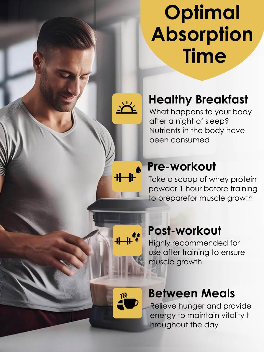 Unflavored Whey & Pea Protein Powder Y949