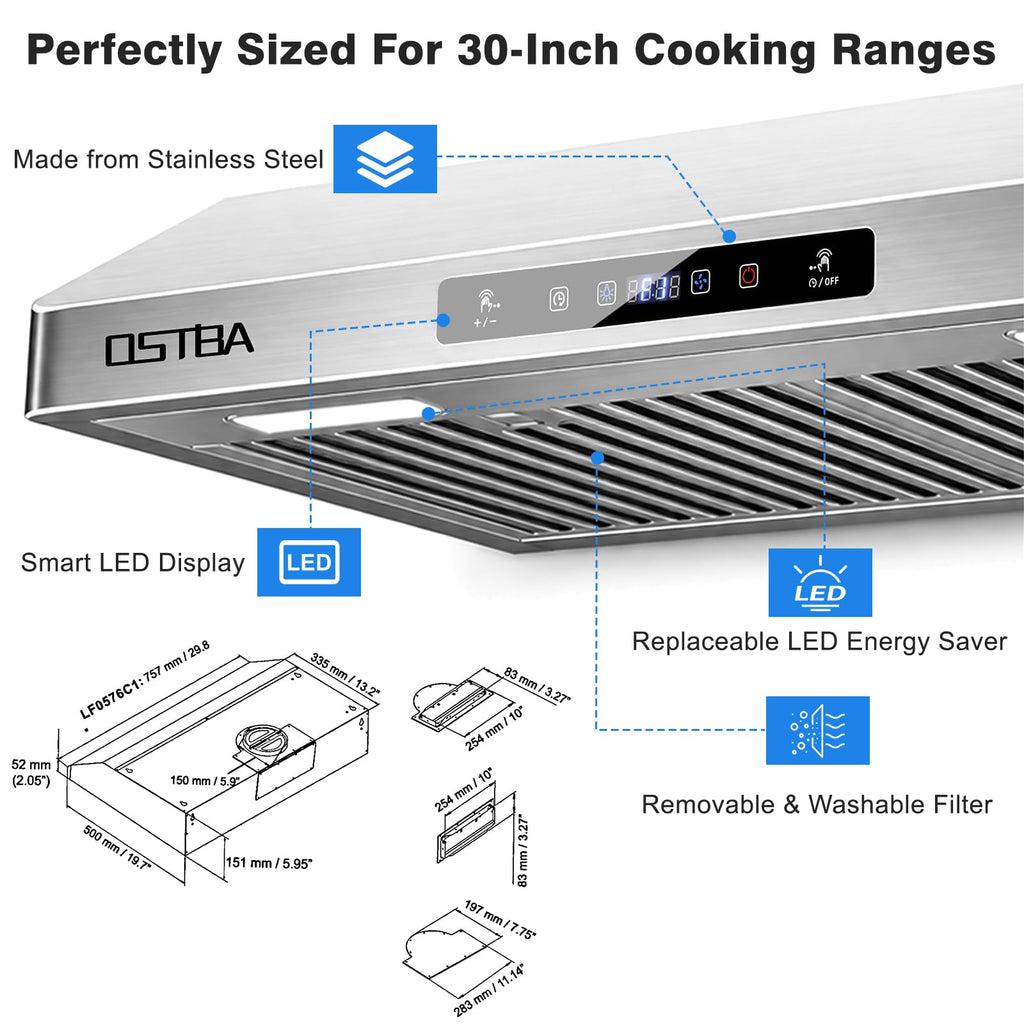 30" Under Cabinet Range Hood C250