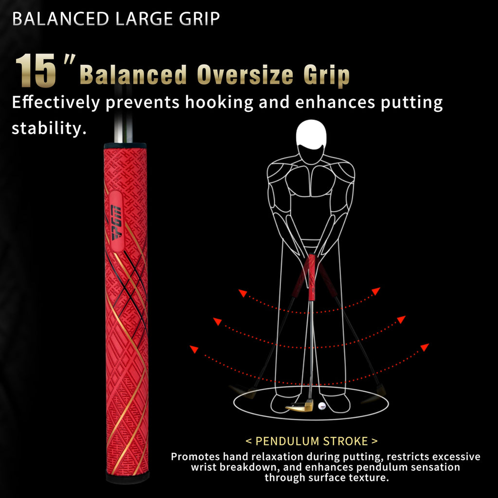 CNC-Milled Low-CG Golf Putter with Alignment Line & Oversized Grip T494