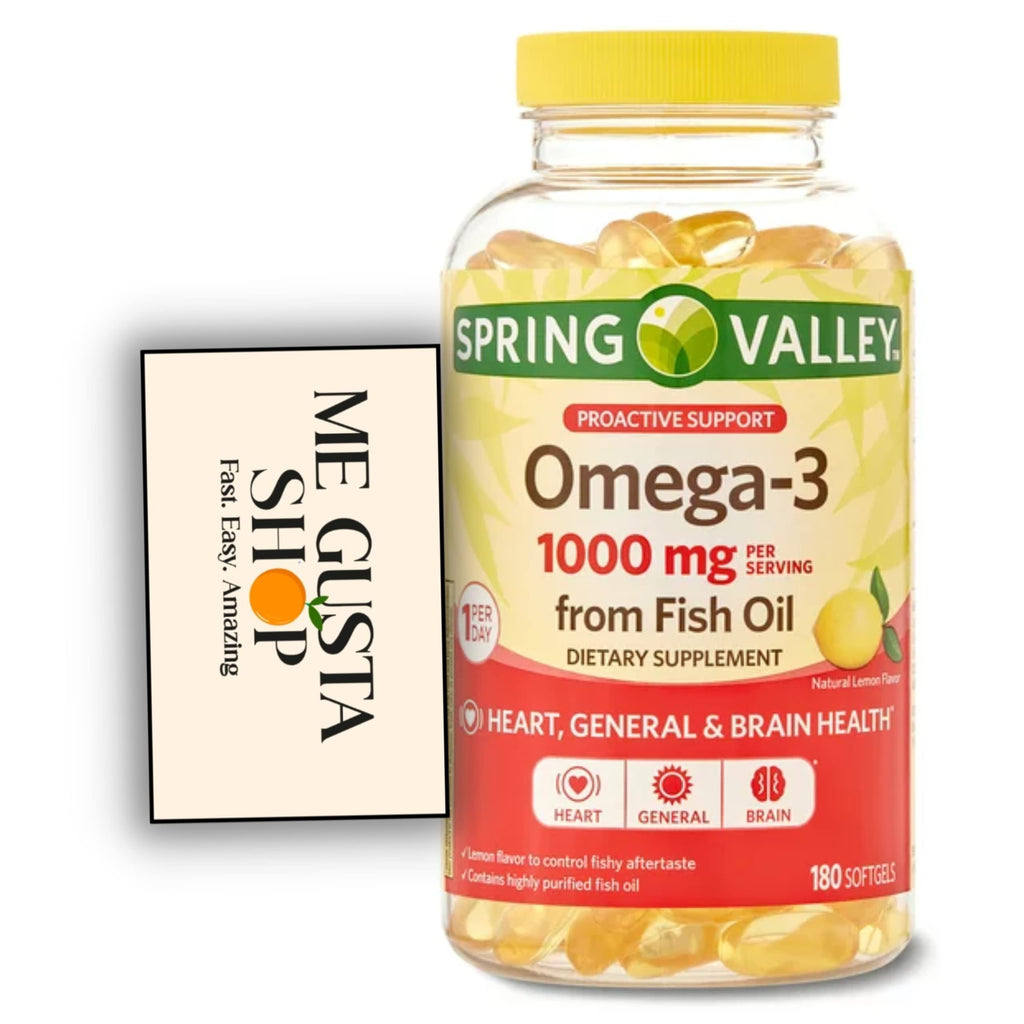 Omega-3 Fish Oil Soft Gels 1000 mg 180 Count W7635